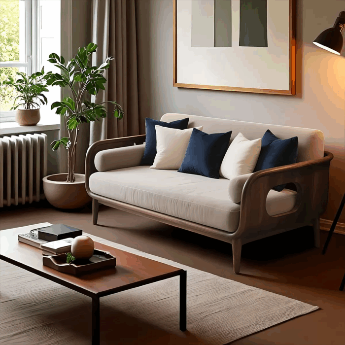 Nordic Sofa With Ash Frame Durable Build Rune