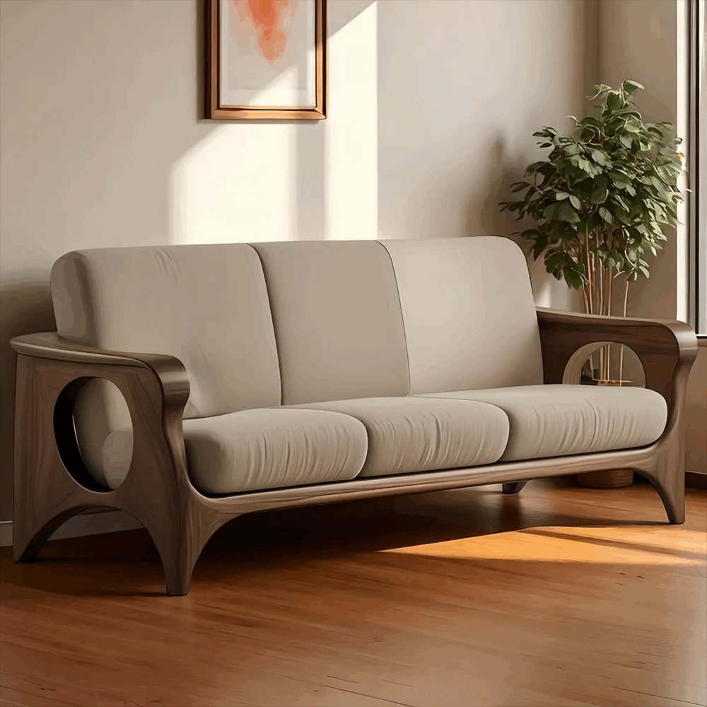 Modern Sofa Solid Ash Frame Milo - Image 2