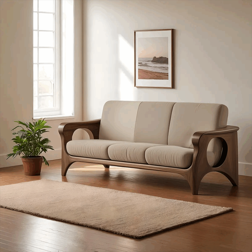 Modern Sofa Solid Ash Frame Milo - Image 4