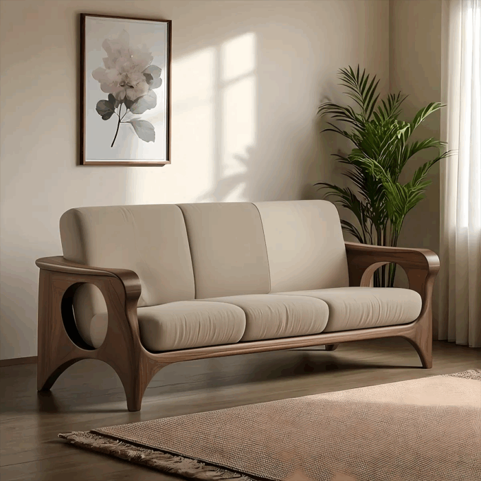 Modern Sofa Solid Ash Frame Milo