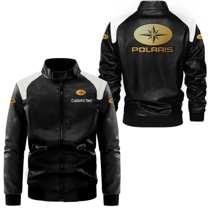 Adventure ATV Black And White Leather Jacket, Rugged Road Spirit Jacket CAR080