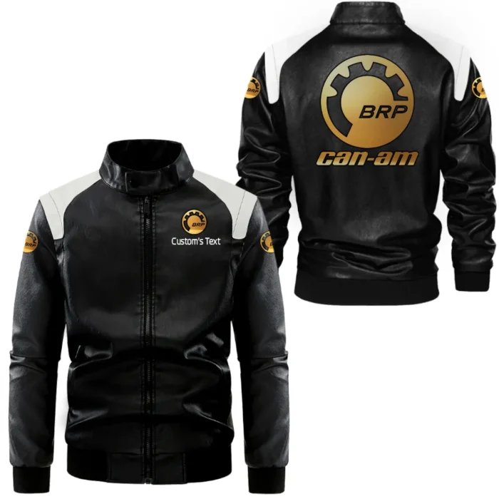 Adventure Quad Black And White Leather Jacket, Road Tested Two-Tone Jacket CAR080
