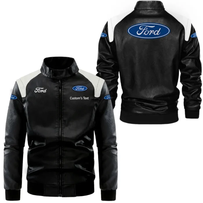 American Classic Black And White Leather Jacket, Road Tested Two-Tone Jacket CAR080
