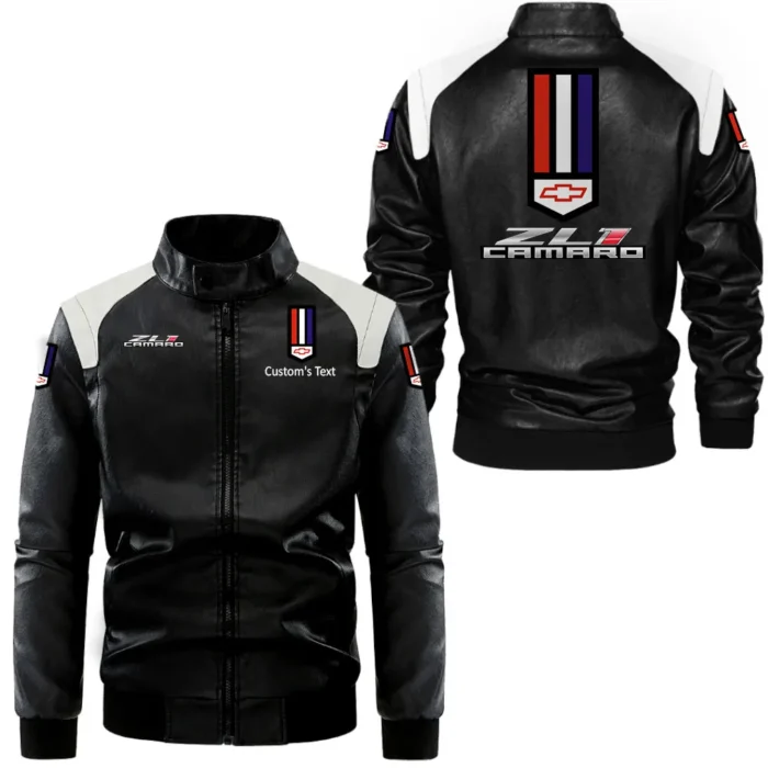 Black And White Leather Jacket, Street-Ready Black & White CAR080