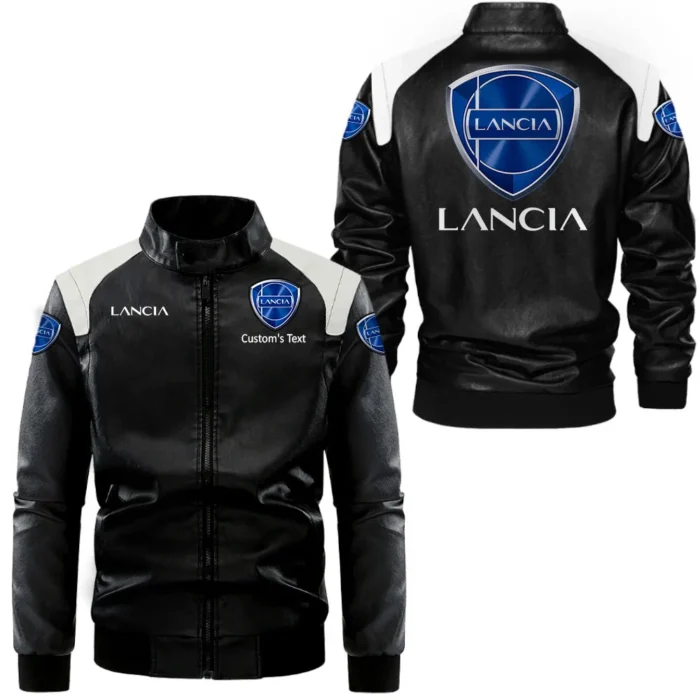 City Ride Black And White Leather Jacket, Street-Ready Black & White CAR080