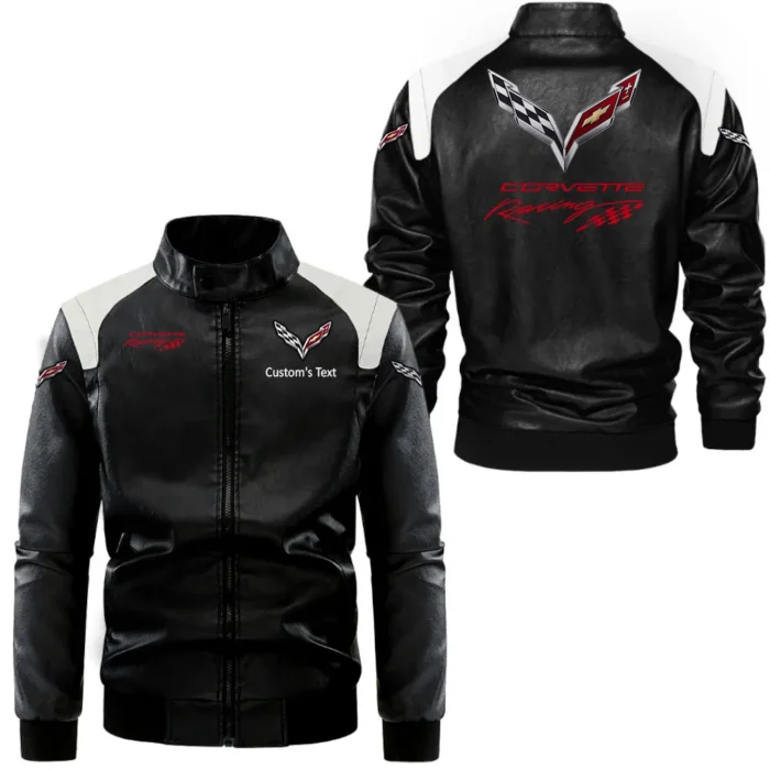 Classic Speedster Black And White Leather Jacket, Rugged Road Spirit Jacket CAR080