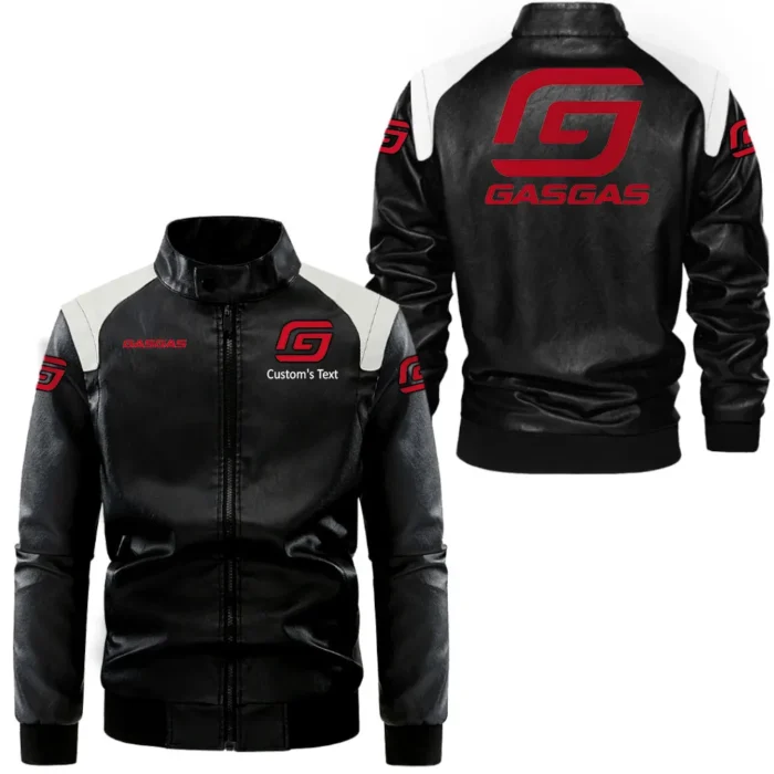 Extreme Terrain Bike Black And White Leather Jacket, Gearhead Spirit Leather Edge CAR080