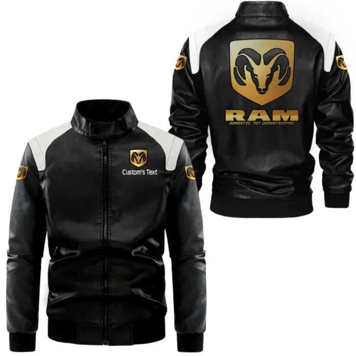 Heavy-Duty Truck Maker Black And White Leather Jacket, Road Tested Two-Tone Jacket CAR080
