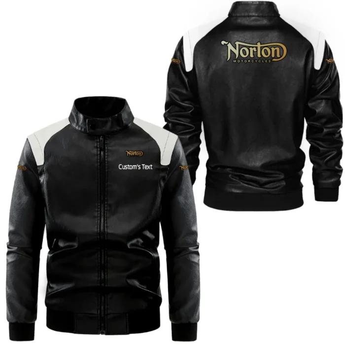Lightweight Motorbike Black And White Leather Jacket, Street-Ready Black & White CAR080