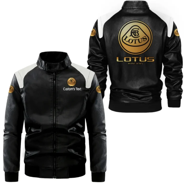 Lightweight Roadster Black And White Leather Jacket, Driven Style in Two-Tone CAR080