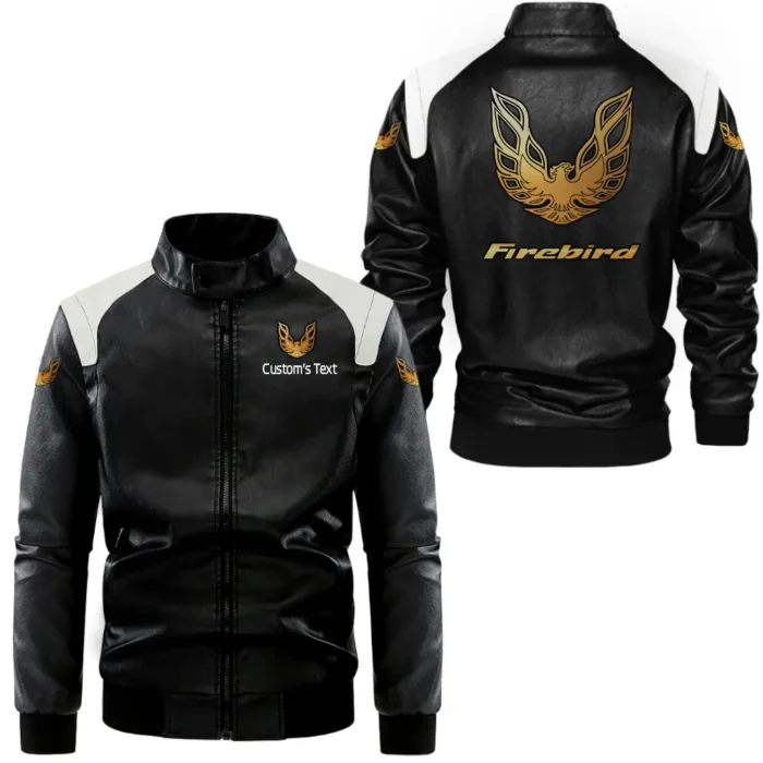 Old-School Coupe Black And White Leather Jacket, Motorcycle Spirit Leather Style CAR080