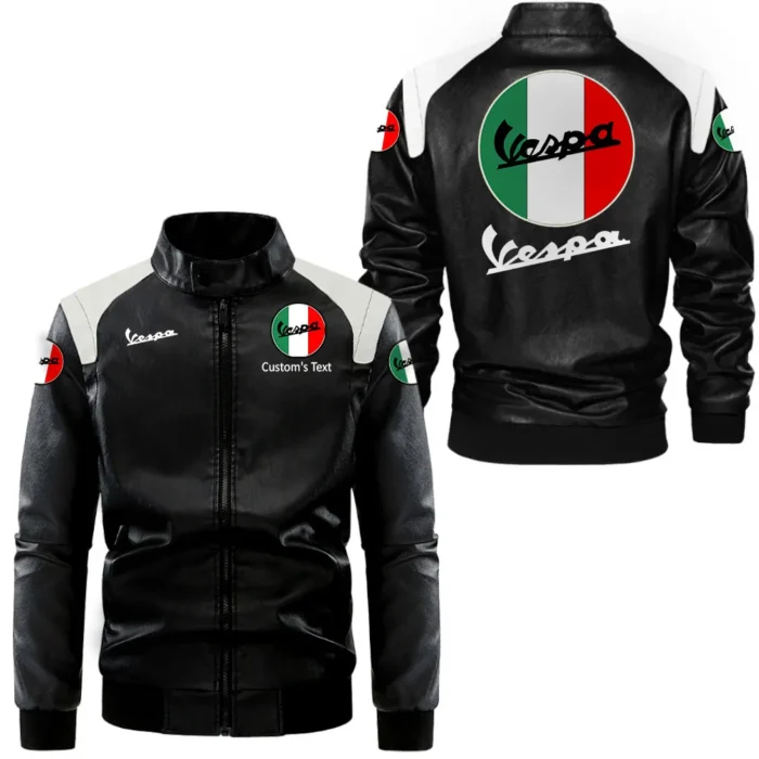 Performance Bike Black And White Leather Jacket, Garage Life Rugged Jacket CAR080