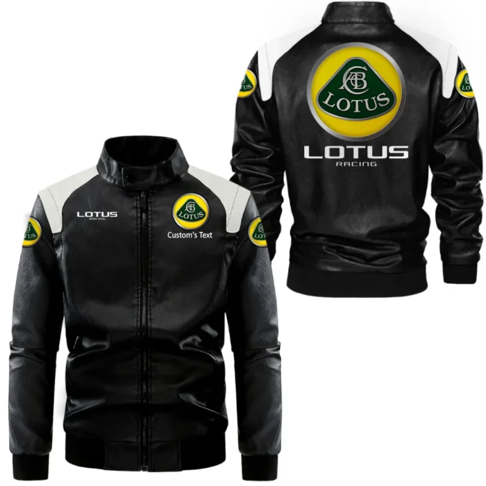Performance Coupe Black And White Leather Jacket, Driven Style in Two-Tone CAR080