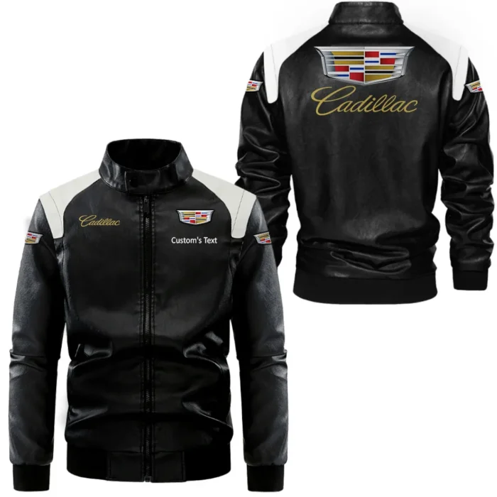 Performance Executive Car Black And White Leather Jacket, Driven Lifestyle Leather Strength CAR080