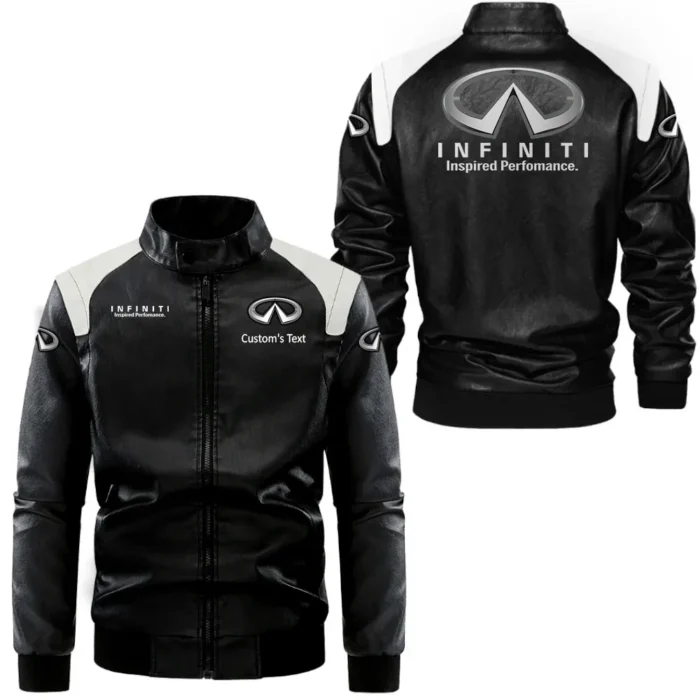 Premium Sedan Black And White Leather Jacket, Rider Edge Classic Leather CAR080