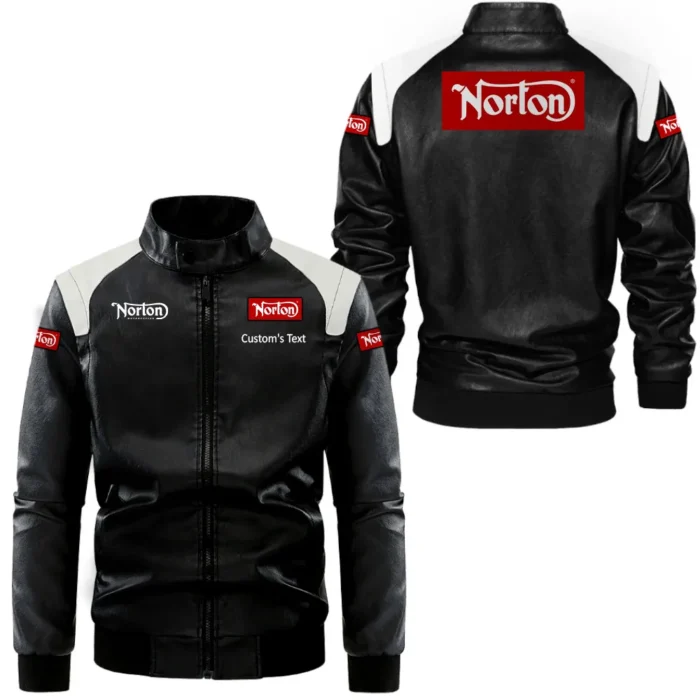 Retro Street Bike Black And White Leather Jacket, Rider Spirit Two-Tone Edge CAR080