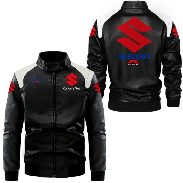 Rider’s Sport Ride Black And White Leather Jacket, Classic Two-Tone Rider Jacket CAR080