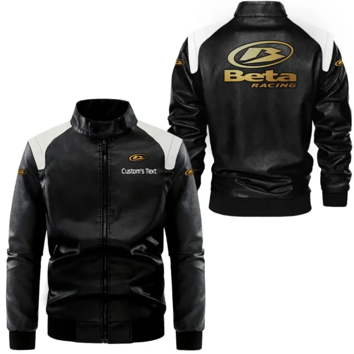 Speed Motion Black And White Leather Jacket, Bold Black & White Jacket CAR080