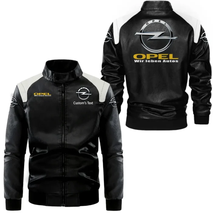 Urban Car Black And White Leather Jacket, Everyday Bold Leather Style CAR080