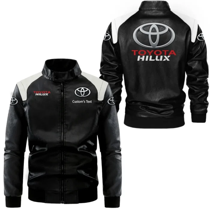 Workhorse Vehicle Black And White Leather Jacket, Rider Spirit Two-Tone Edge CAR080
